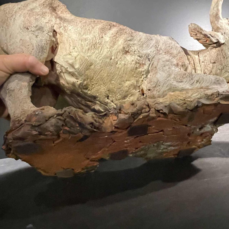 PIET PIJN, Large Sculpture " Cow " Unique Piece in Clay, ca 1940