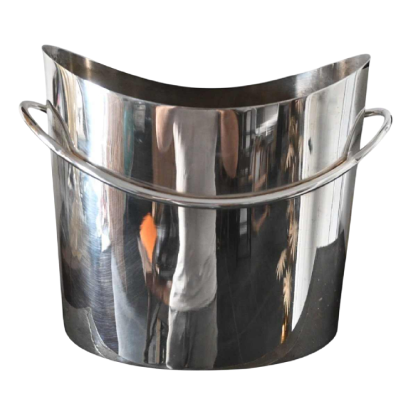 Bora's, silver-plated champagne bucket, Italian design, mid 20th century