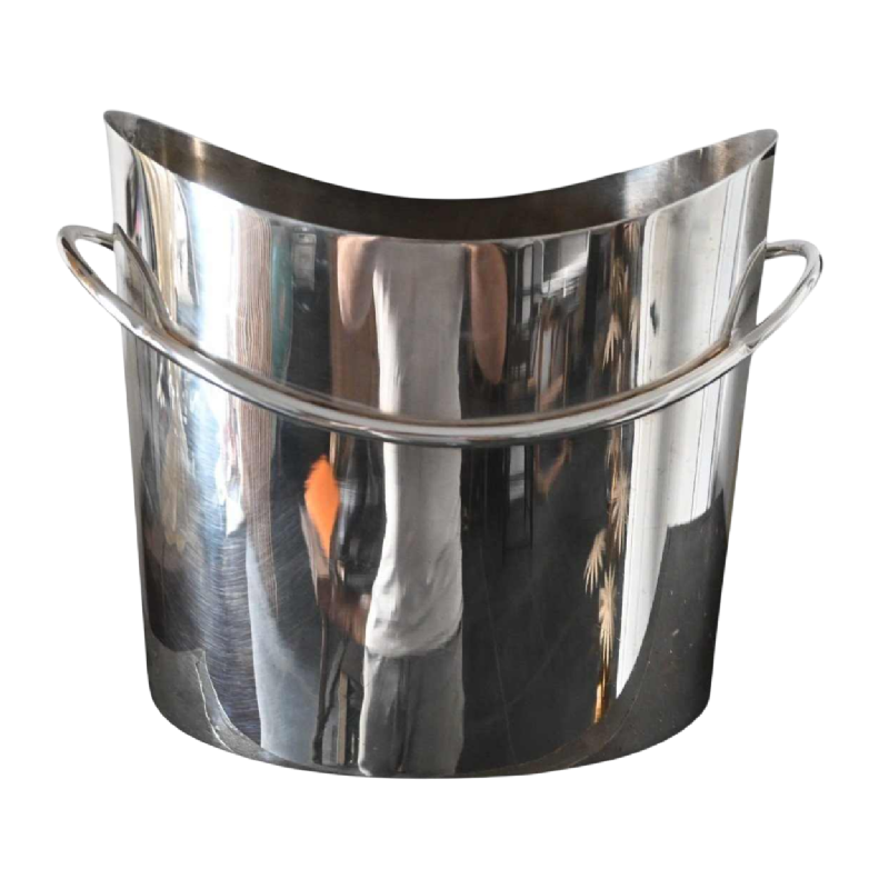 Bora's, silver-plated champagne bucket, Italian design, mid 20th century