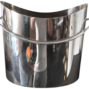 Bora's, seau à champagne en métal argenté, design Italien milieu XXe s