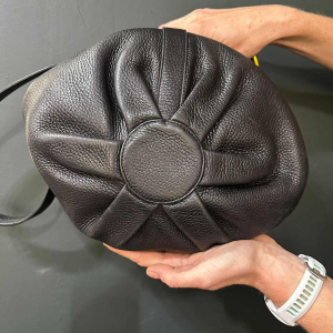 Rose des Vents“ Delvaux bag grained black leather