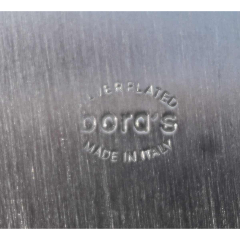 Bora's, seau à champagne en métal argenté, design Italien milieu XXe s