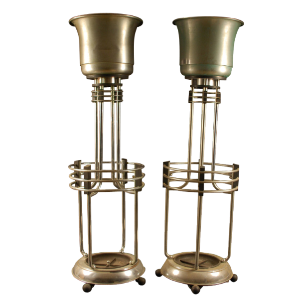 Rare pair of Art Deco planters / Mushroom buckets / Umbrella stand - 1925