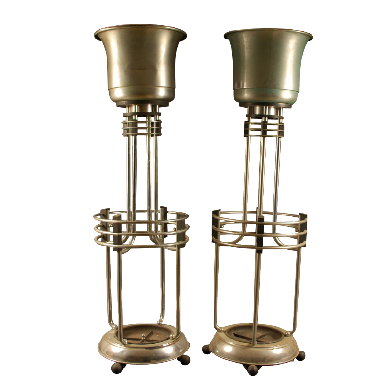 Zeldzaam paar Art Deco plantenbakken / Champignon emmers / Paraplubak - 1925