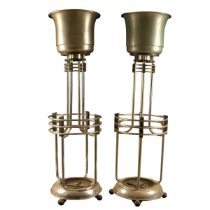 Rare pair of Art Deco planters / Mushroom buckets / Umbrella stand - 1925