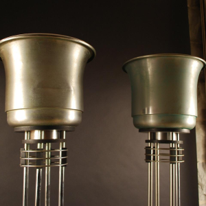 Zeldzaam paar Art Deco plantenbakken / Champignon emmers / Paraplubak - 1925