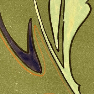 ZUID HOLLAND PLATEELBAKKERIJ "VDH", Large Art Nouveau Ceramic Dish, ca 1910