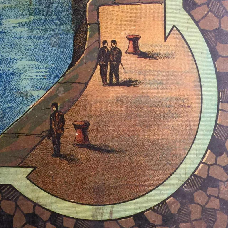 BEKKERS & ZOON Holland, groot bakblik, Venetiaans decor, ca. 1900