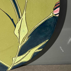 ZUID HOLLAND PLATEELBAKKERIJ "VDH", Large Art Nouveau Ceramic Dish, ca 1910