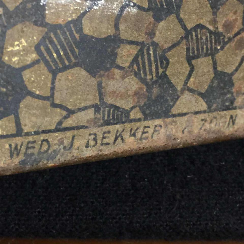 BEKKERS & ZOON Holland, groot bakblik, Venetiaans decor, ca. 1900