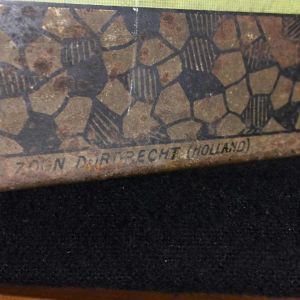 BEKKERS & ZOON Holland, Grande boîte en tôle à biscuits ou café, décor de Venise 1930