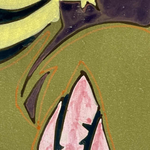 ZUID HOLLAND PLATEELBAKKERIJ "VDH", Grote Art Nouveau Keramiek Schaal, ca 1910