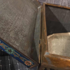 BEKKERS & ZOON Holland, Grande boîte en tôle à biscuits ou café, décor de Venise 1930