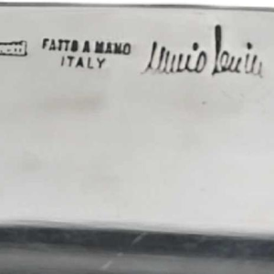 Ennio Passini Voor Fratelli Cassetti,Verzilverde Metalen Vaas Italië, Het Jaar 1970's