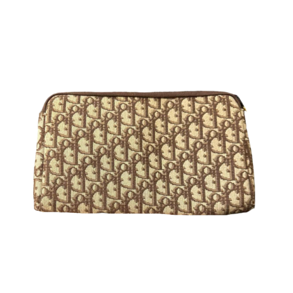Dior bruin canvas tasje, met monogram