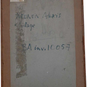 Alexis Keunen 'Geometrische abstractie' collage op papier, 1963