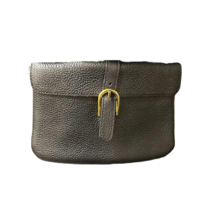 Delvaux, pochette-ceinture en cuir noir grainé