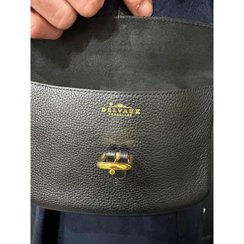 Delvaux, pochette-ceinture en cuir noir grainé