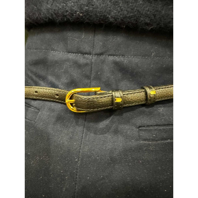 Delvaux zwart generfd lederen riemtasje