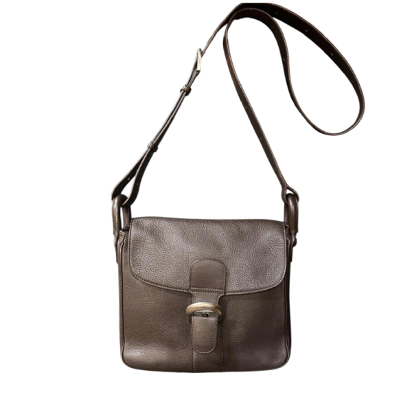 Delvaux, sacoche en cuir brun