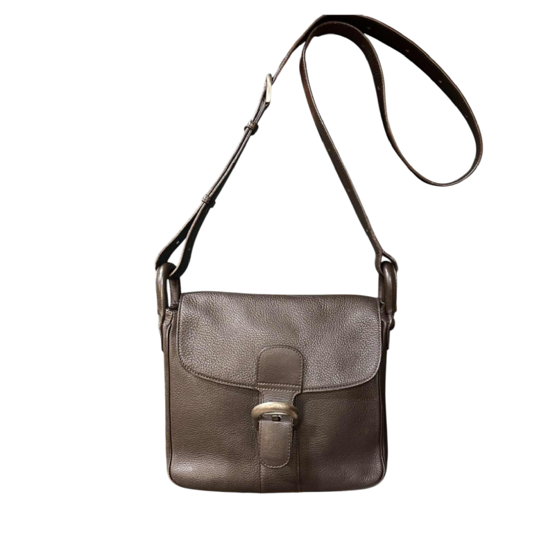 Delvaux, sacoche en cuir brun