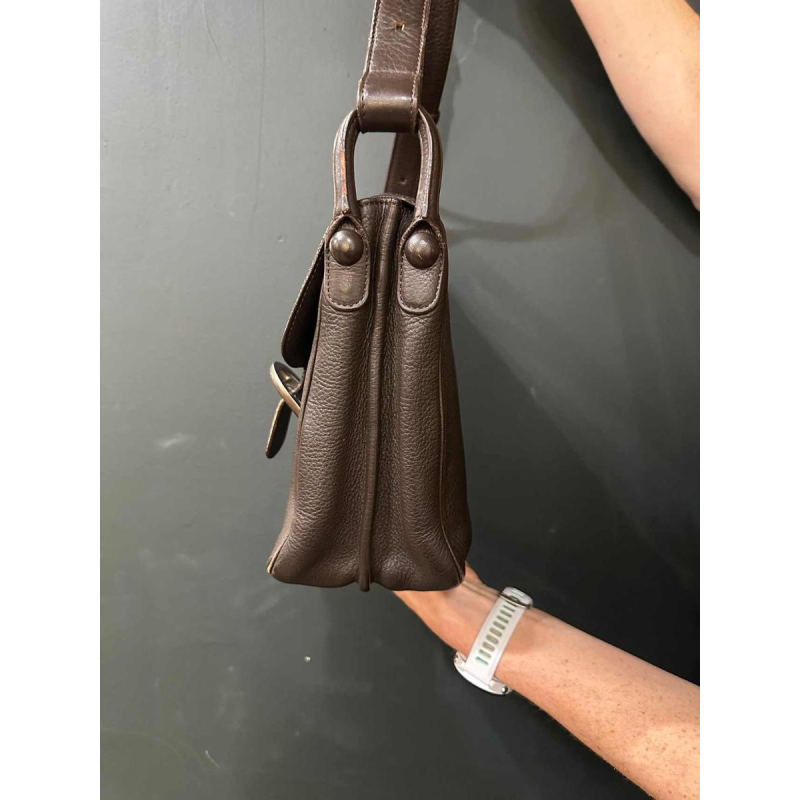 Bruine leren tas van Delvaux