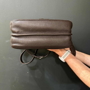 Delvaux, sacoche en cuir brun