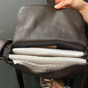 Delvaux, sacoche en cuir brun