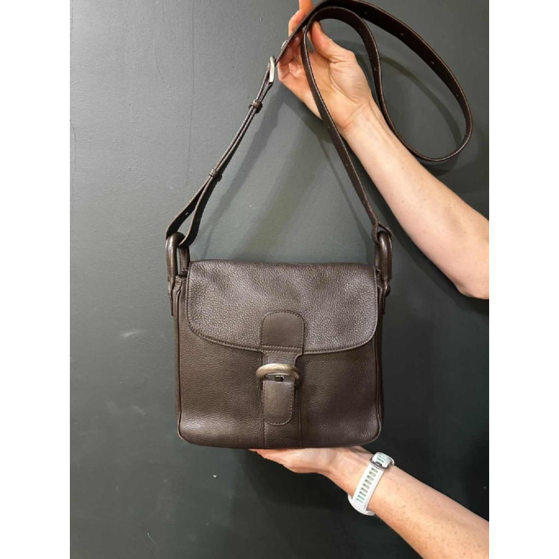 Delvaux brown leather satchel