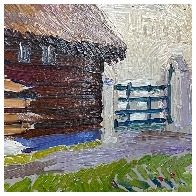 PAUL MATHIEU 'Paysage impressionniste' oil on panel, ca 1915