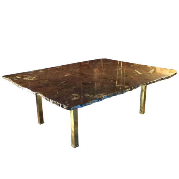 Etienne Allemeersch (toegeschreven aan), marmeren salontafel "fossielen", 1970