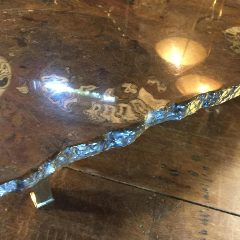 Etienne Allemeersch (attributed to), marble coffee table "fossils", 1970