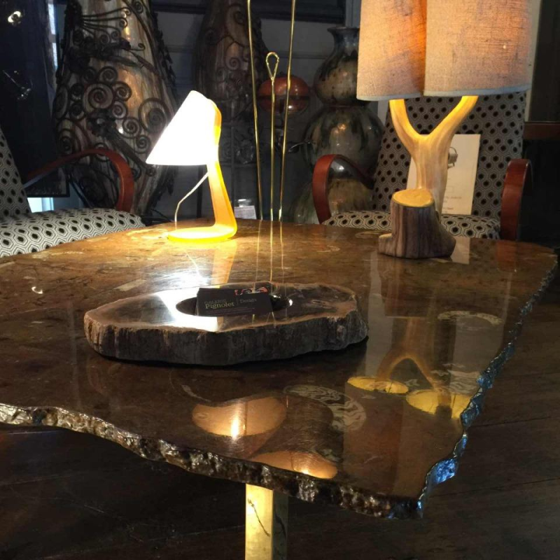 Etienne Allemeersch (attributed to), marble coffee table "fossils", 1970