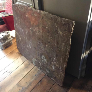 Etienne Allemeersch ( attribué à ), table basse en marbre " fossiles ", 1970