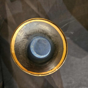 Scailmont, vase en verre émaillé, décor floral stylisé Art Déco, ca 1930