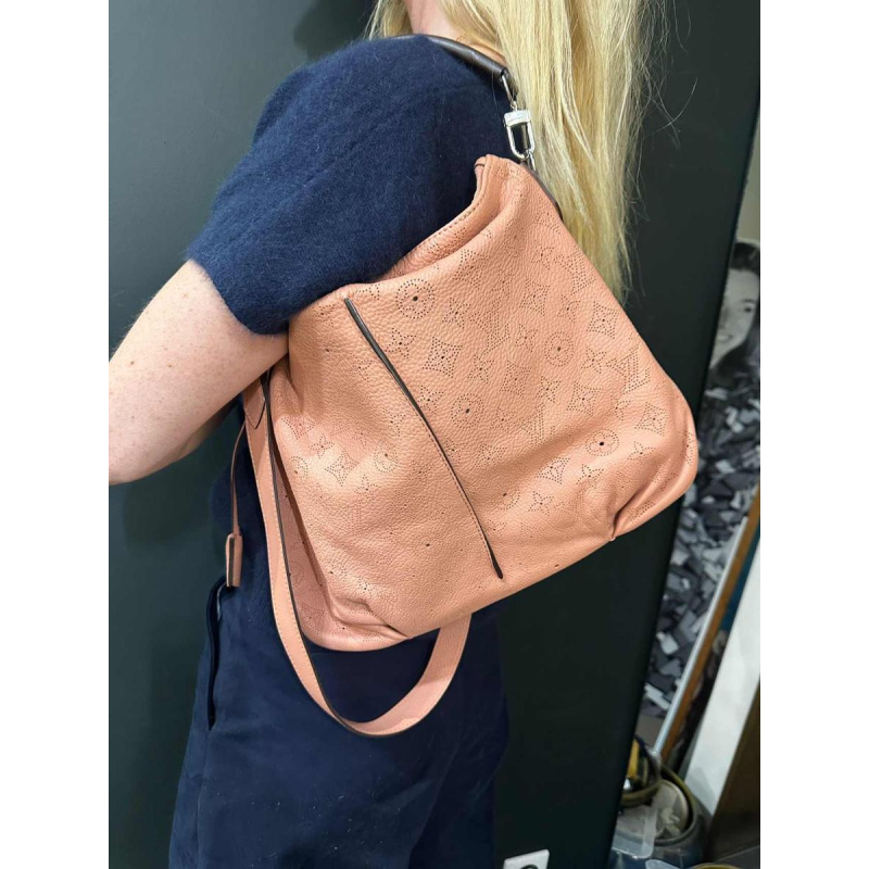 Louis Vuitton leren tas monogram oud roze