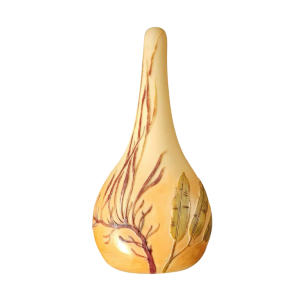 Legras, acid-etched glass vase, decorated with seaweed motifs, ca. 1900