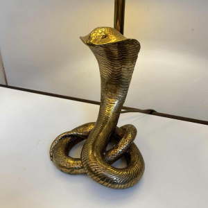 Maison Jansen, lampe a` poser 'Cobra' en bronze dore´, Hollywood Regency ca 1970