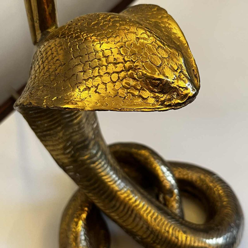 Maison Jansen, lampe a` poser 'Cobra' en bronze dore´, Hollywood Regency ca 1970