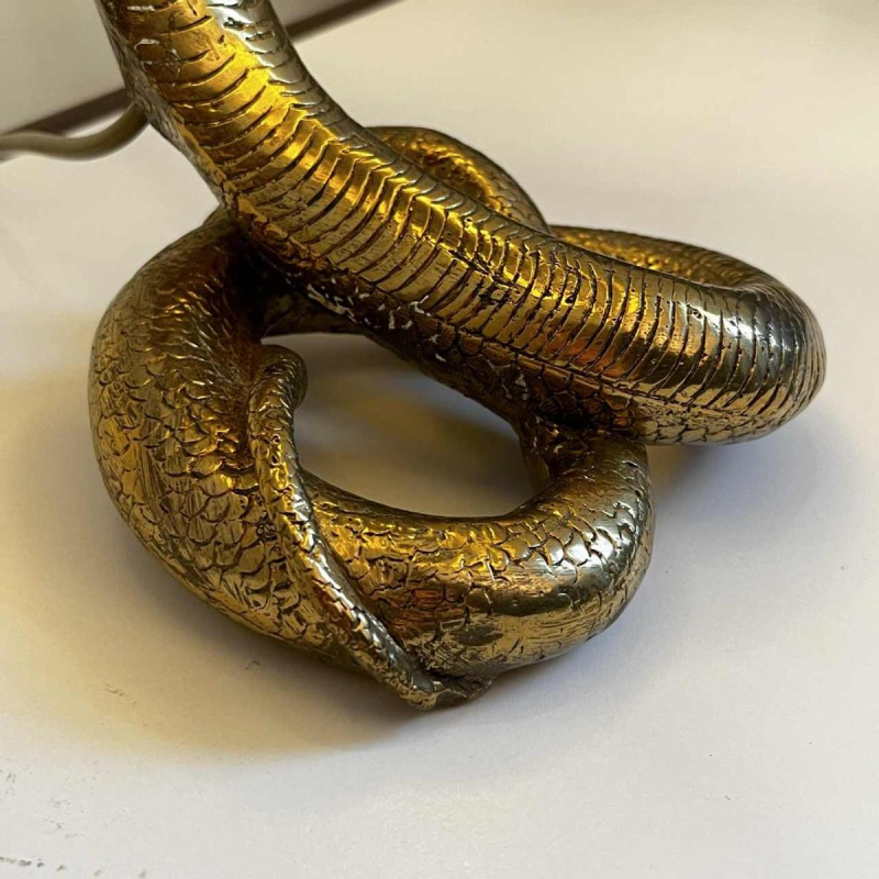 Maison Jansen, lampe a` poser 'Cobra' en bronze dore´, Hollywood Regency ca 1970