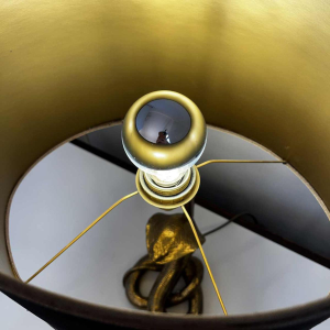 Maison Jansen, lampe a` poser 'Cobra' en bronze dore´, Hollywood Regency ca 1970