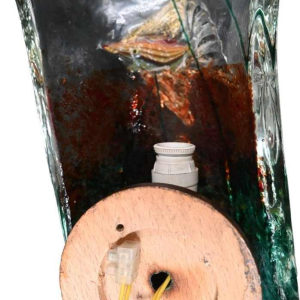 Alfredo Barbini voor Cenedese, paar Murano glazen aquarium vis wandlampen, ca 1950