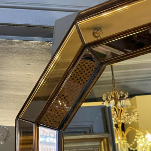 Venetiaanse Art Deco Spiegel Rosé Saumoné, Italië circa 1930