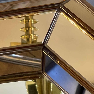 Venetian Art Deco Mirror Rosé Saumoné, Italy circa 1930