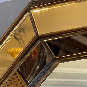 Venetian Art Deco Mirror Rosé Saumoné, Italy circa 1930