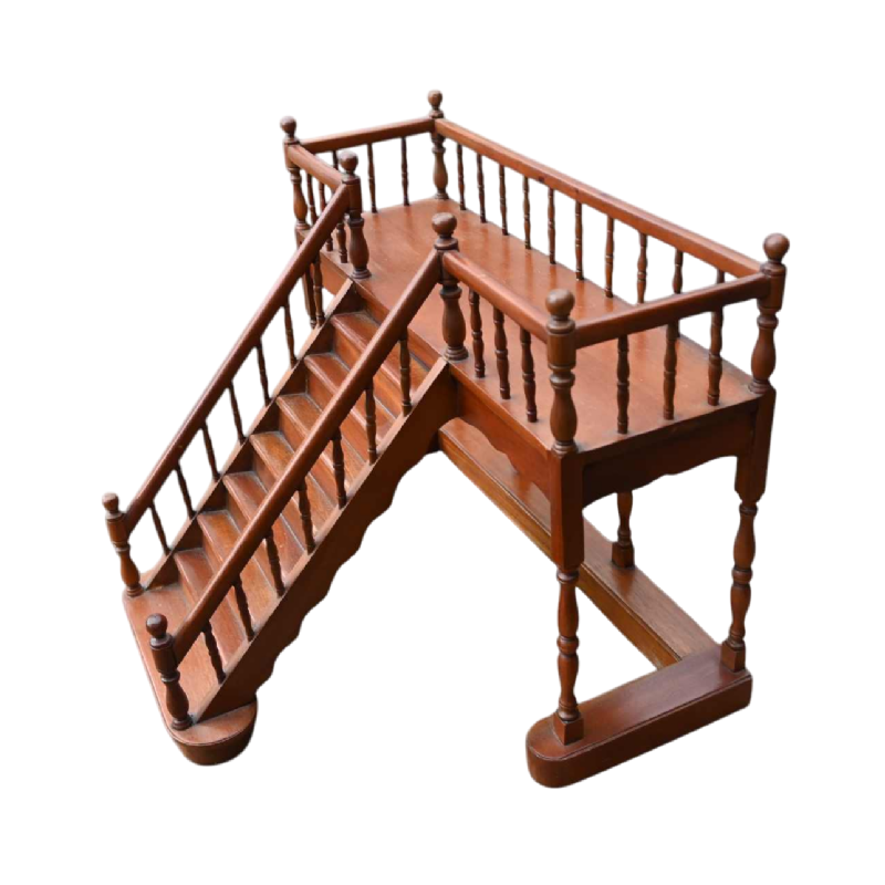 Maquette d'escalier, maîtrise en bois, objet de curiosité, début 20ème siècle
