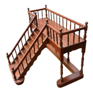 Model of wooden master staircase, object of curiosity, early 20th century