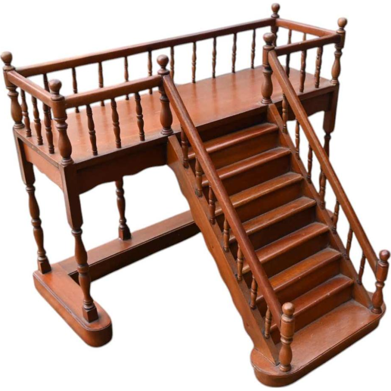Maquette d'escalier, maîtrise en bois, objet de curiosité, début 20ème siècle