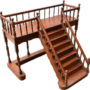 Maquette d'escalier, maîtrise en bois, objet de curiosité, début 20ème siècle