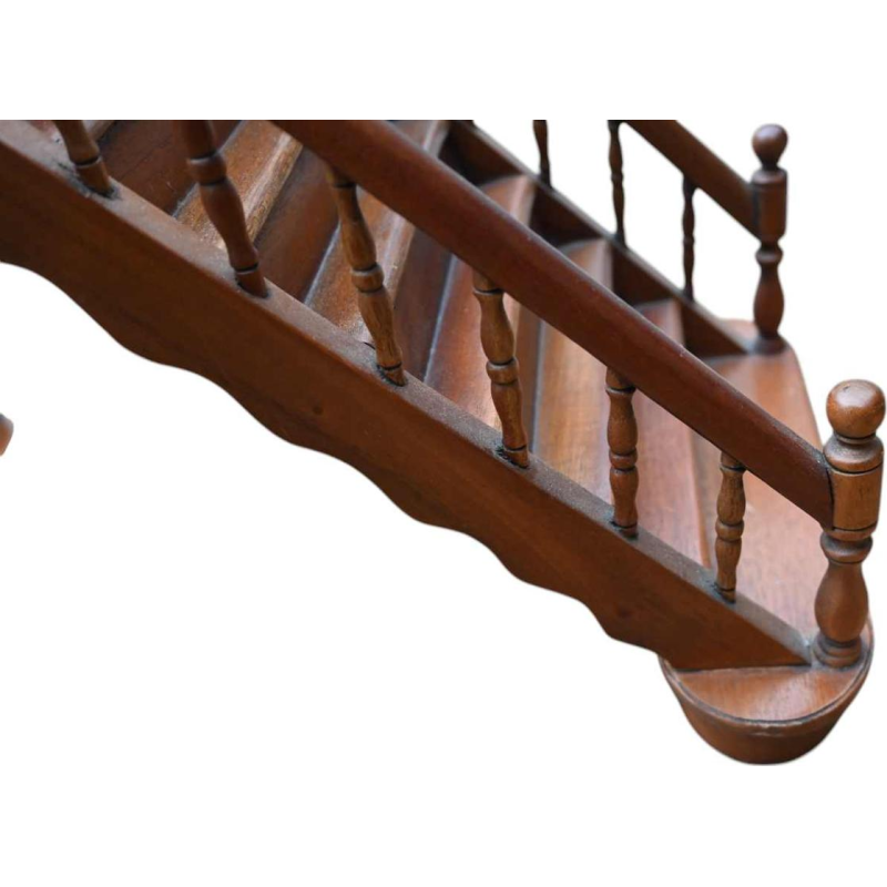 Maquette d'escalier, maîtrise en bois, objet de curiosité, début 20ème siècle
